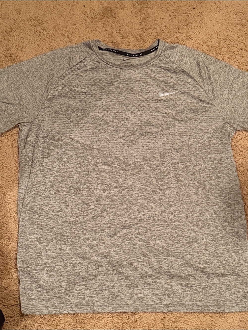 Nike Men’s Heather Gray Short Sleeve Dri-FIT Tee